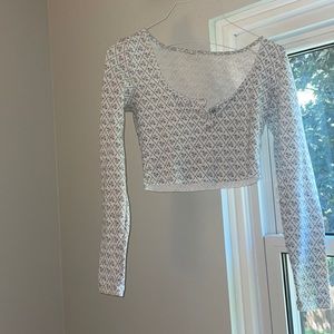 Sundays best cropped floral long sleeve